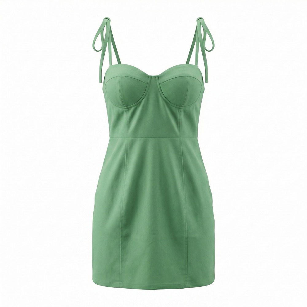 Revolve Majorelle Green Bustier Mini Dress Tie Straps‎ Size Medium